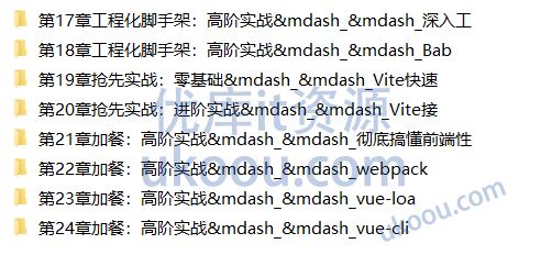 【微体系课】吃透前端工程化，大厂级实战项目以战带练「高清无密包完结」