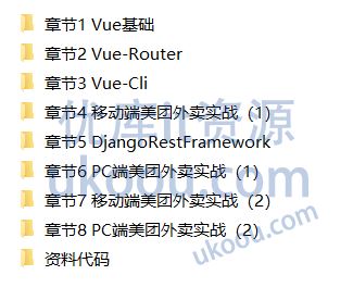 网易云课堂 - Vue+Django独立开发电商项目「已无密」