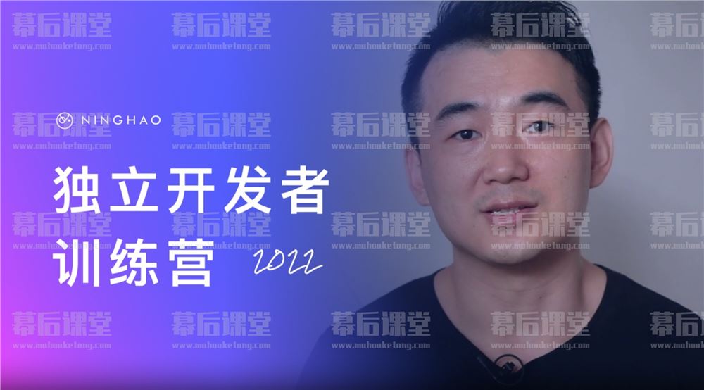 宁皓网王皓独立开发者训练营（全栈）2022培训课程视频百度网盘云