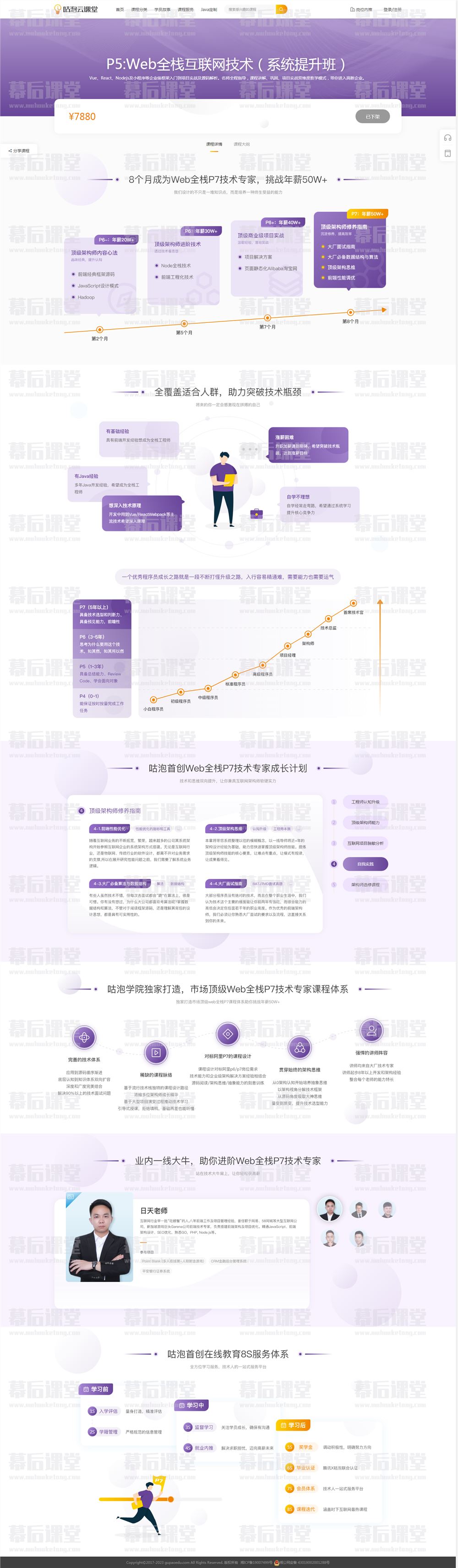 咕泡云课堂P5:Web全栈互联网技术系统提升班2022培训视频百度网盘云