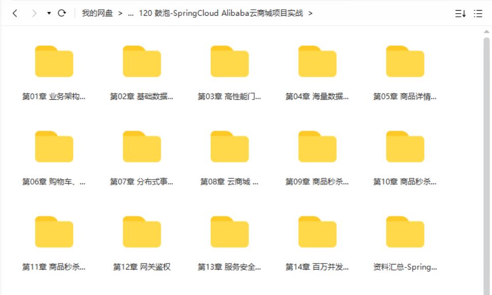 咕泡云课堂波波SpringCloud Alibaba云商城项目实战培训课程视频