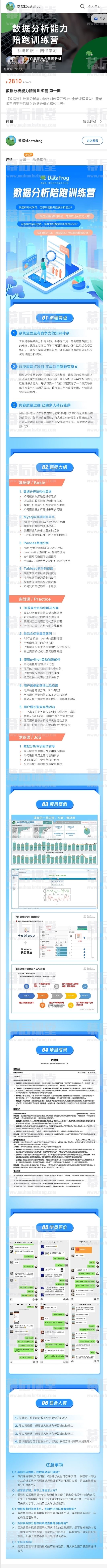 数据蛙datafrog数据分析能力陪跑训练营2022培训课程视频百度网盘云