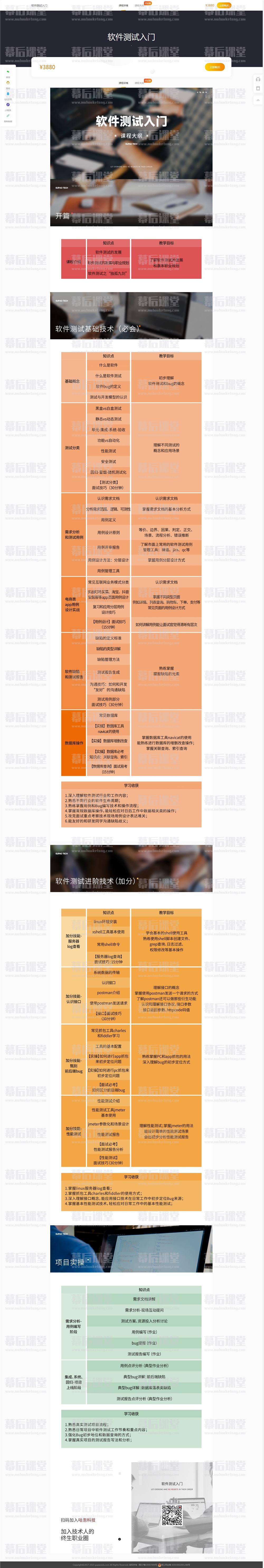 咕泡科技云课堂软件测试入门2023培训视频百度网盘云