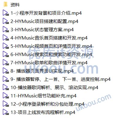 小程序音乐项目开发实战-大神coderwhy新课「完结无密」