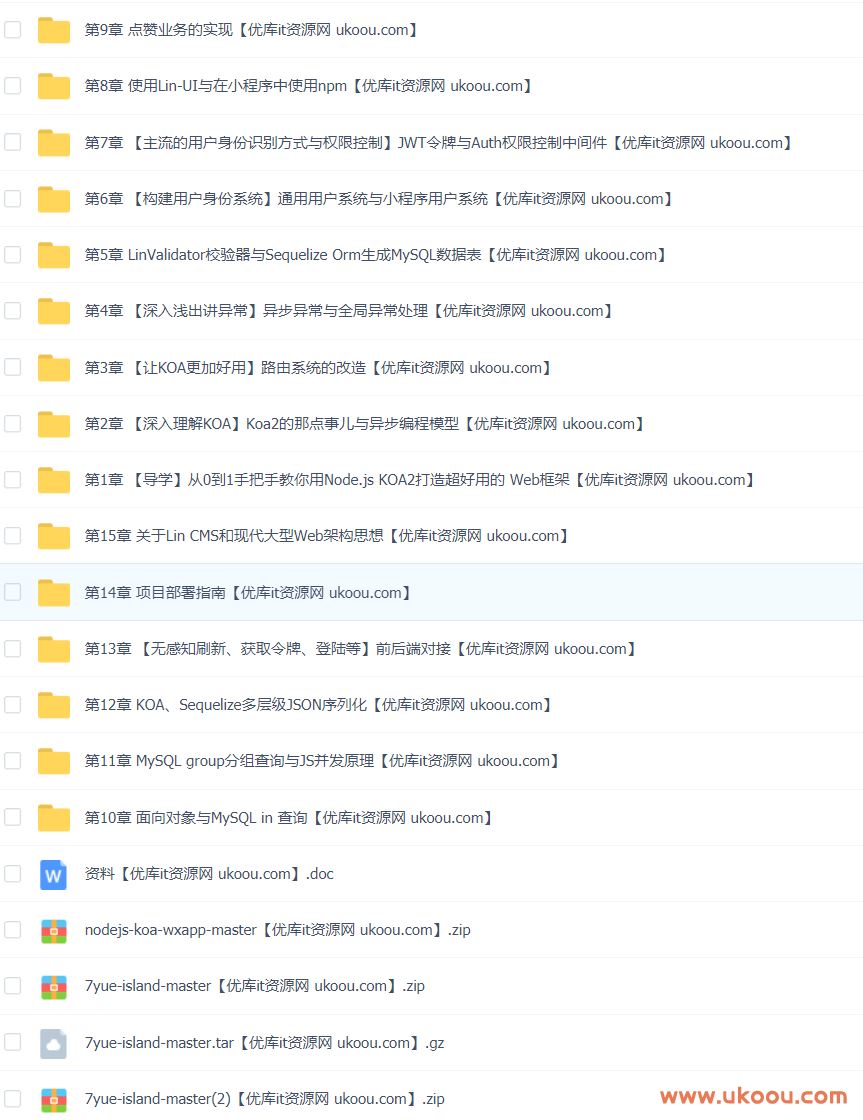 Node.js+Koa2+MySQL 打造前后端分离精品项目《旧岛》