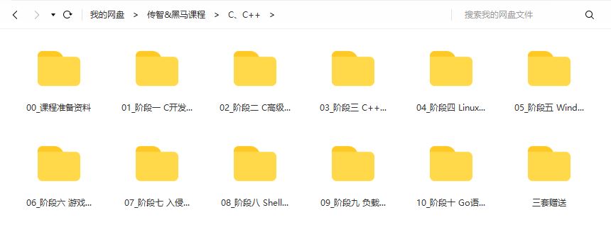 传智_黑马程序员C/C++就业班2021培训课程视频百度网盘云-博学谷