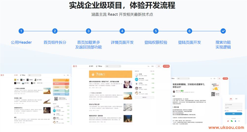 React开发简书项目 从零基础入门到实战「完结无密」