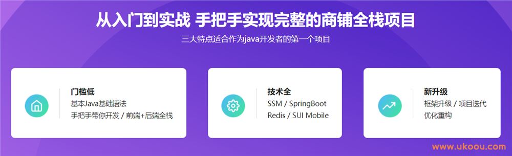 Java双版本（SSM到SpringBoot）校园商铺全栈开发「完结无密」