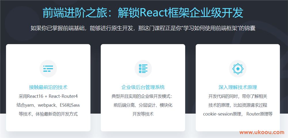 React16+React-Router4 从零打造企业级电商后台管理系统「完结无密」