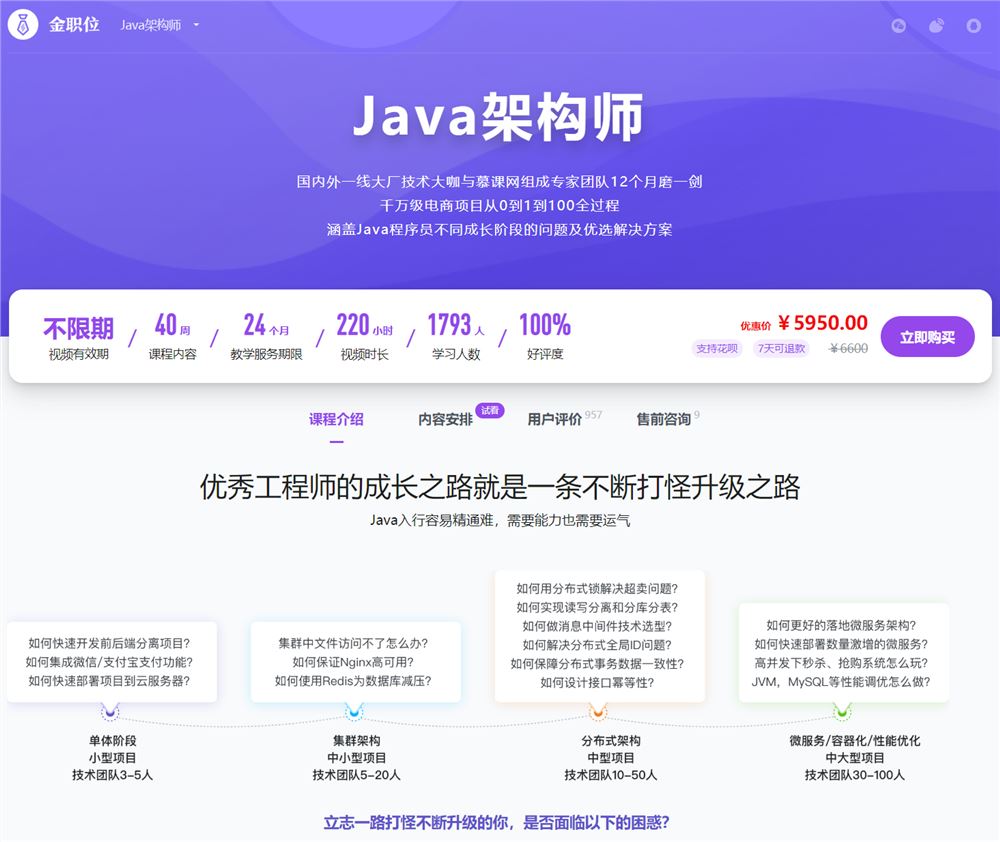 Java架构师-技术专家「完结无密」