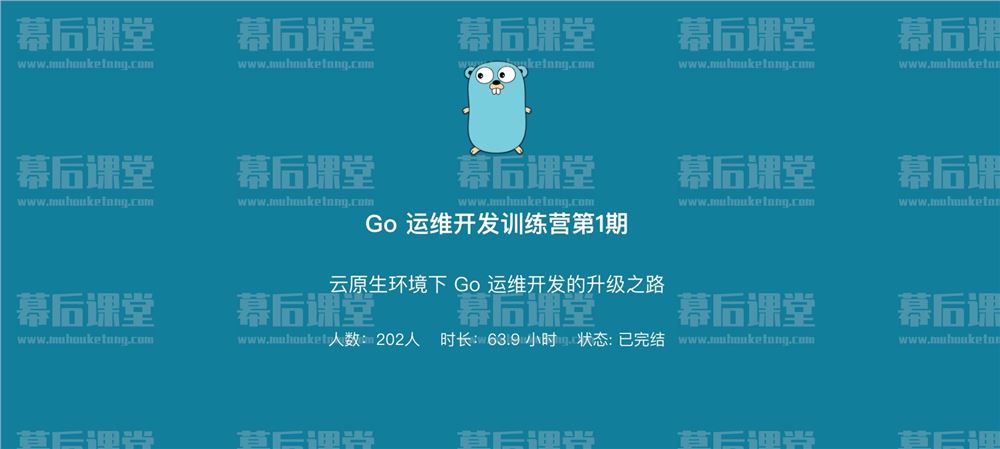 优点知识Go 运维开发训练营第2期培训课程视频百度网盘云