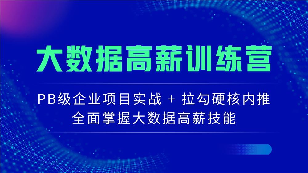 拉钩-大数据开发高薪训练营14期 2022年【完结】价值8800元