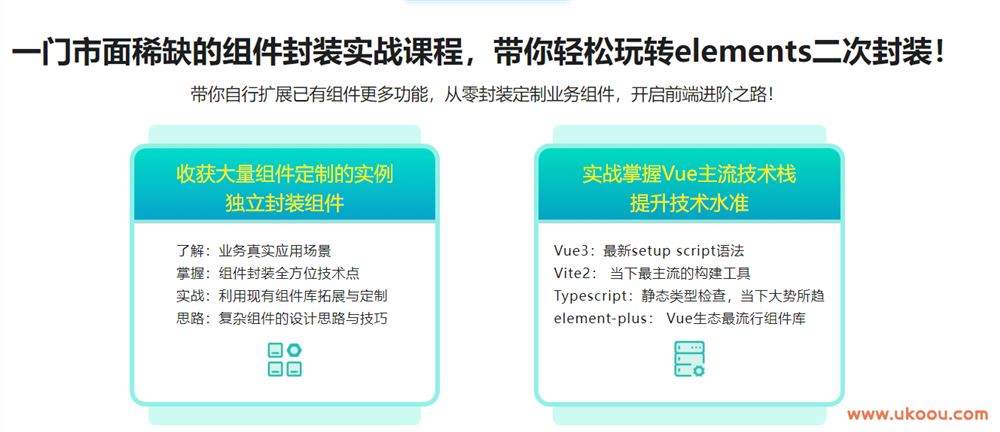 基于Vue3+Vite+TS，二次封装element-plus业务组件（完整无密，视频+代码）