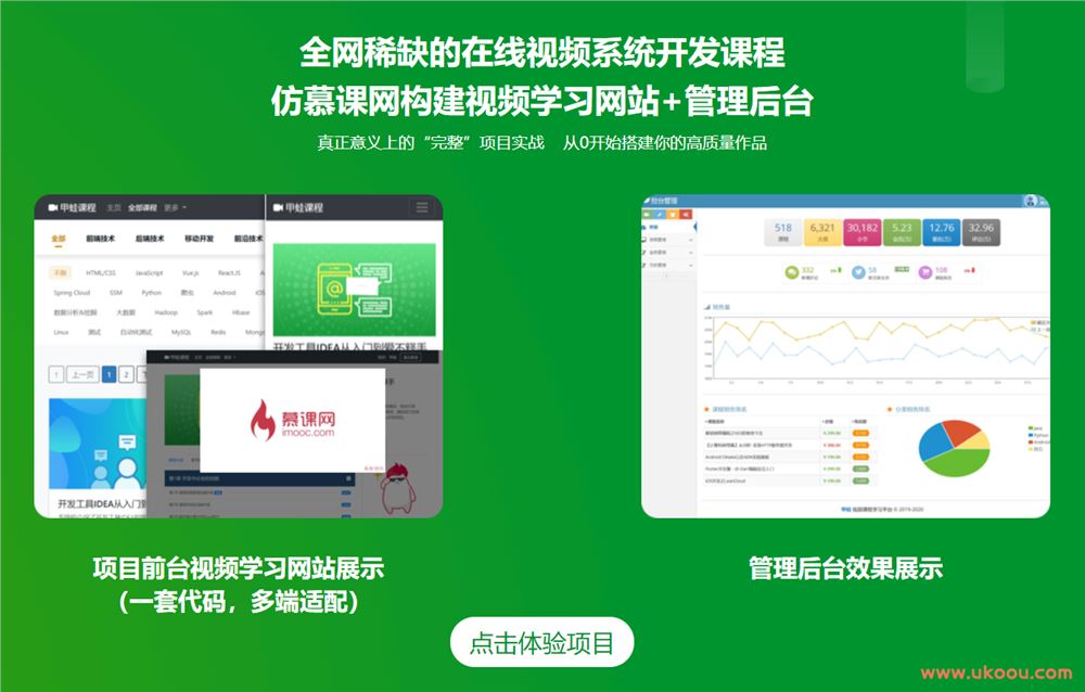 Spring Cloud + Vue 前后端分离 开发企业级在线视频课程系统「完结无密」