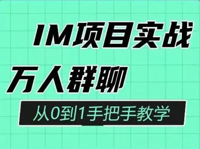 程序员阿斌 java IM聊天室项目实战课