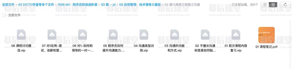 咕泡科技云课堂M1：程序员职场进阶课2023培训课程视频百度网盘云