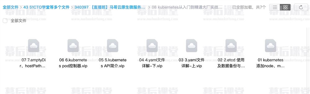 马哥教育云原生微服务治理大厂冲刺班2022培训课程视频百度网盘云