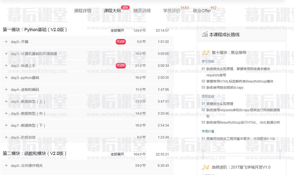 路飞学城Python全栈开发（中级）2023培训视频百度网盘云