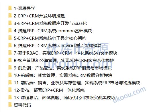 SpringBoot+Vue3打造企业级ERP+CRM一体化SaaS系统「已完结」